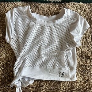 Bombshell Sportswear White Mesh Top